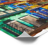 Poster de l'aquarelle vintage Colombie (Coin)