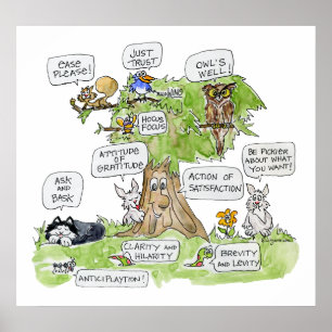 Poster de l'Arbre à caricatures Animaux Talking Tr