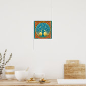 Poster de l'Arbre bleu et jaune de la vie (Cuisine)