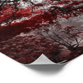 Poster de l'arbre de fleurs de cerisiers rouges (Coin)