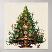 Poster de l'arbre de Noël Steampunk (Devant)