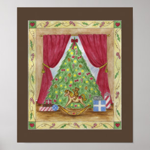 Poster de l'arbre de Noël Teddy Bear