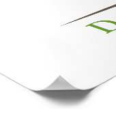 Poster de l'arbre de signature du mariage - Vert n (Coin)