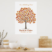 Poster de l'arbre de signature mariage - Natural F (Cuisine)