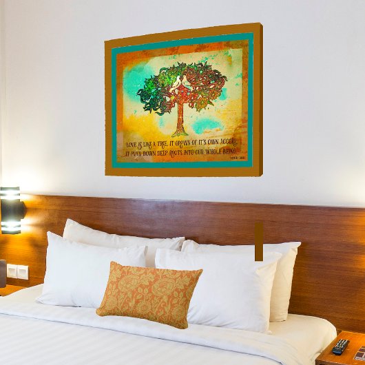 Poster de l'arbre de vie avec deux colombes