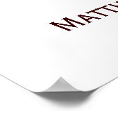 Poster de l'arbre d'empreintes digitales du mariag (Coin)