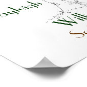 Poster de l'arbre d'empreintes digitales mariage (Coin)