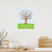 Poster de l'arbre d'empreintes digitales mariage ( (Cuisine)
