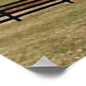 Poster de l'arbre d'hiver de la clôture de vent (Coin)