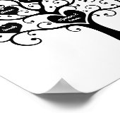 Poster de l'arbre généalogique Black & White Heart (Coin)