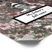 Poster de l'arbre généalogique en fleurs roses de  (Coin)