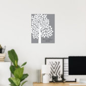 Poster de l'arbre mariage - Gris (Bureau à domicile)