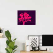 Poster de l'arbre rose et violet (Bureau à domicile)