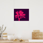 Poster de l'arbre rose et violet (Cuisine)