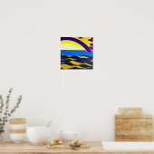 Poster de l'arc-en-ciel violet en mer (Cuisine)