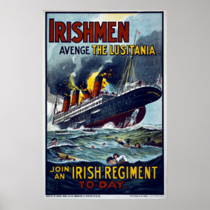 Poster de l'Armée de terre de Lusitania, naufrage