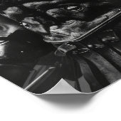 Poster de l'armure en noir et blanc Spartan Warrio (Coin)