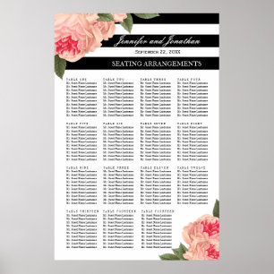 Poster de l'arrangement de siège Peonies et Grande