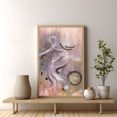 Poster de l'art abstrait cool moderne violet