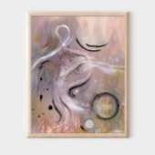 Poster de l'art abstrait cool moderne violet