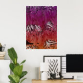 Poster de l'art Abstrait de la nuit indienne (Bureau à domicile)
