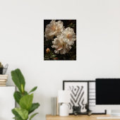 Poster de l'Art blanc Azalea Fleurs (Bureau à domicile)
