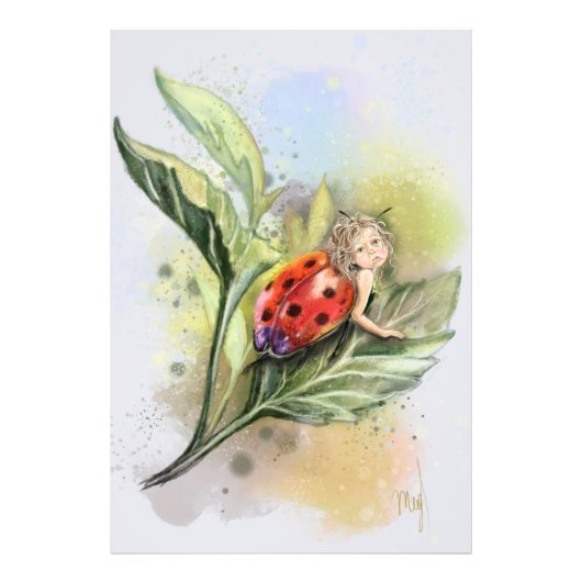 Poster de l'Art Cute Ladybug (Devant)