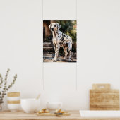 Poster de l'art de Chien Dalmatien (Cuisine)