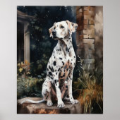 Poster de l'art de Chien Dalmatien (Devant)