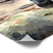 Poster de l'art de chien d'eau portugais (Coin)