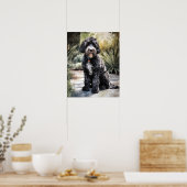 Poster de l'art de chien d'eau portugais (Cuisine)