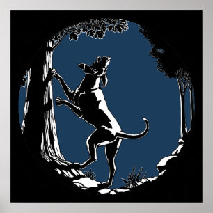 Poster de l'art de chien Hound Hunting Dog Art Pri