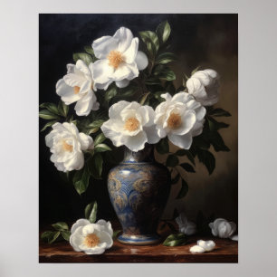 Poster de l'art de la Camellia blanche