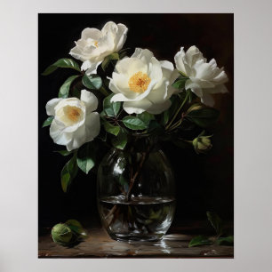 Poster de l'art de la Camellia blanche