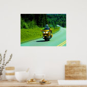 Poster de l'art de la moto jaune (Cuisine)