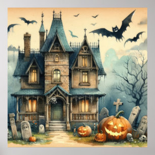 Poster de l'art d'Halloween
