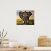 Poster de l'Art Eléphant Africain (Cuisine)