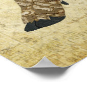 Poster de l'Art Floral Retro Amber (Coin)