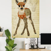 Poster de l'Art Floral Retro Amber (Bureau à domicile)