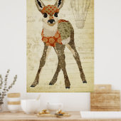 Poster de l'Art Floral Retro Amber (Cuisine)