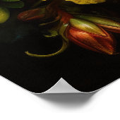 Poster de l'Art Jaune Azalea Fleurs (Coin)