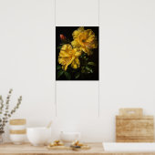 Poster de l'Art Jaune Azalea Fleurs (Cuisine)