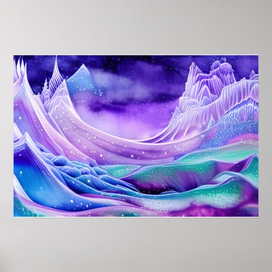 Poster de l'Art numérique magique des mers glacées (Devant)