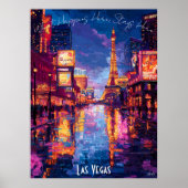 Poster de Las Vegas City Skyline - Iconic Neon Art (Devant)