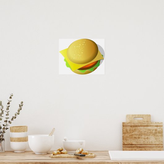 Poster de l'assiette de Taste Hamburger (Cuisine)
