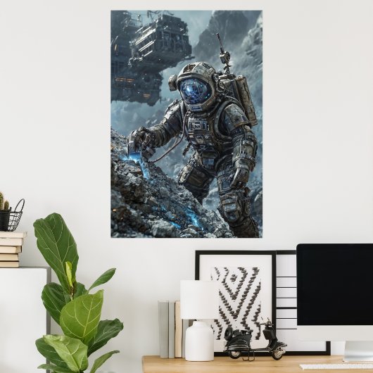 Poster de l'astronaute (Bureau à domicile)