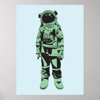 Poster de l'astronaute vintage