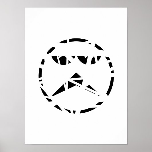 Poster de l'asymétrie Abstraite (Devant)