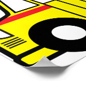 Poster de l'autobus scolaire jaune (Coin)