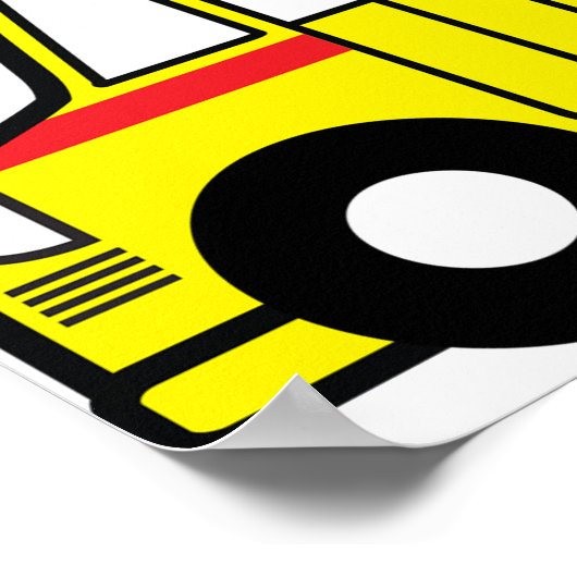 Poster de l'autobus scolaire jaune (Coin)